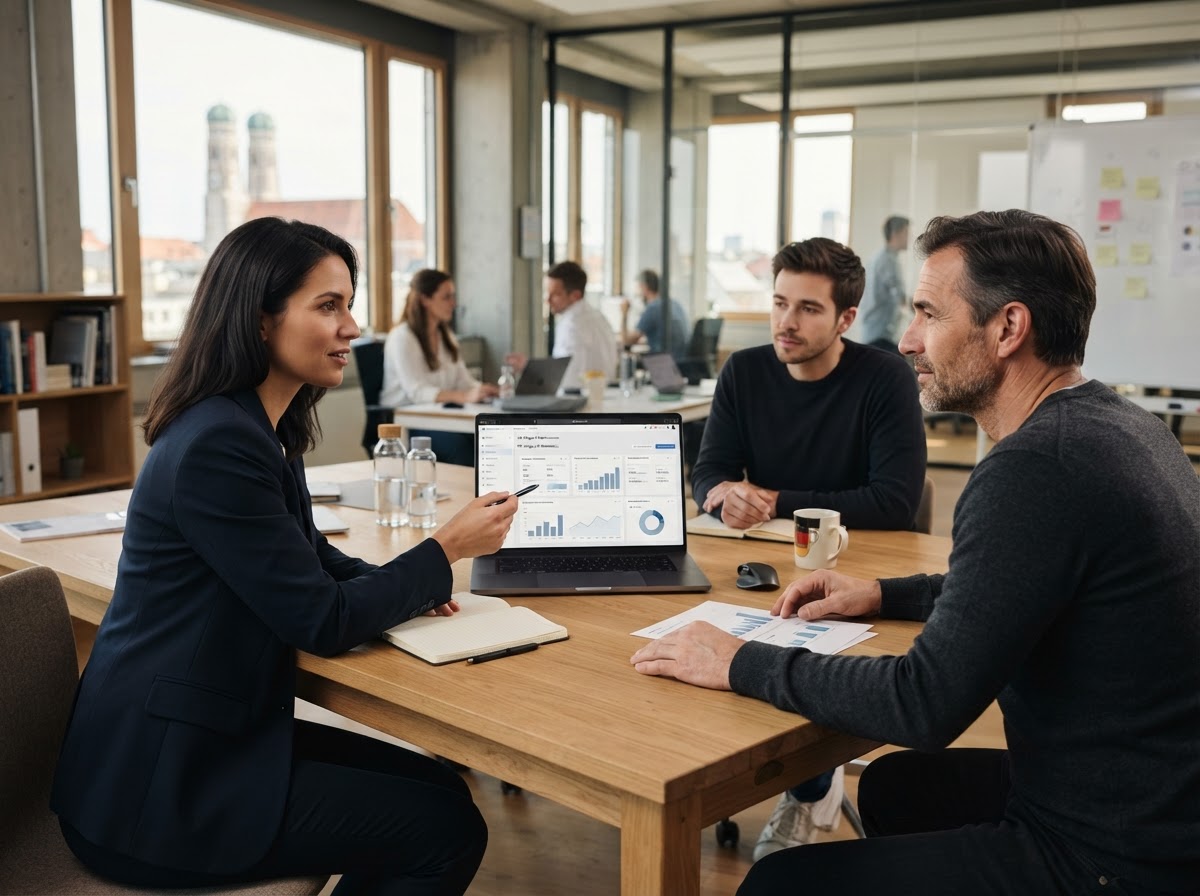 Growth Lattice Agency Team bei der Entwicklung datenbasierter Entscheidungsmodelle